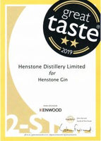 Henstone London Dry Gin Won Two Stars In The Great Taste Awards 2019!!