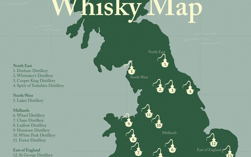 English Whisky Map