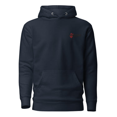 Navy Henstone Embroidered Unisex Hoodie